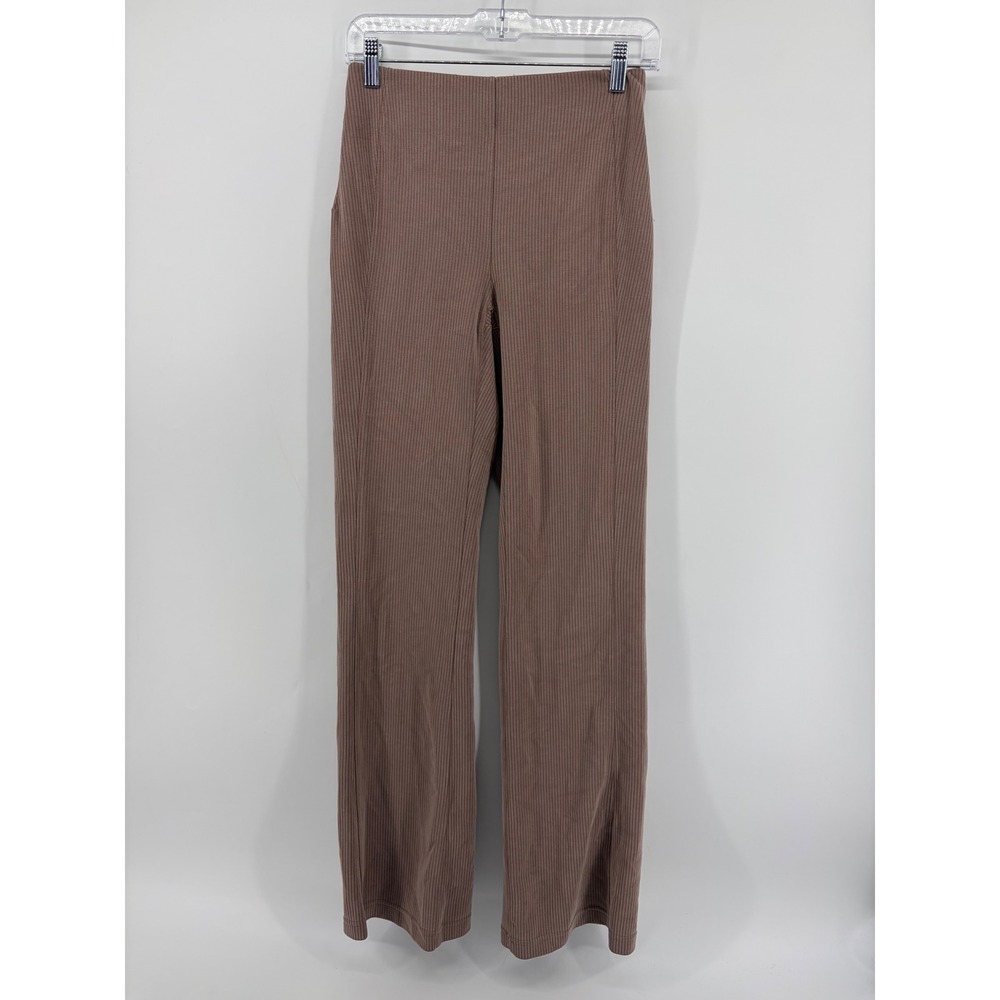 Lululemon‎ Womens 6 Taupetastic Ribbed Softstreme Flared Pant High Rise W5GVKS